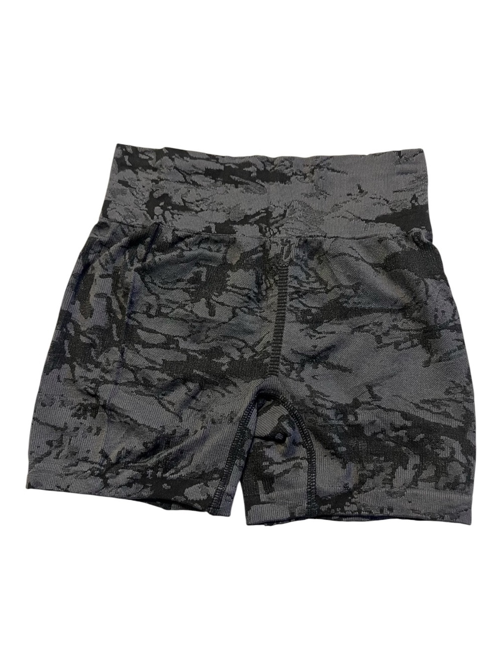 NWOT Gray Camo Seamless Biker Shorts High Waist Tummy Control | Size L - Picture 6 of 6